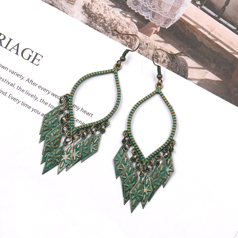 Ethnic Retro Geometry Alloy India Earrings For Women Vintage Leaf Tassel Drop Earrings Tibetan Tribe Jewelry
Ethnic Retro Geometry Alloy India Earrings For Women Vintage Leaf Tassel Drop Earrings Tibetan Tribe Jewelry