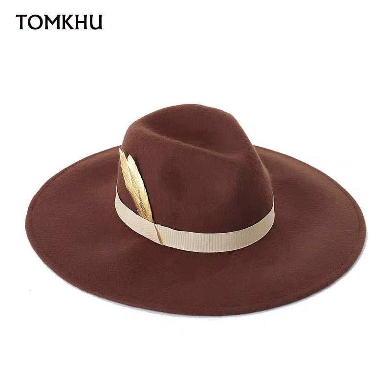 100% Wool Wide Brim Fedora Hat Female Classical Style Feather Band Jazz Hat Warm Winter Ladies Sombrero Mujer Wedding Hats, Black
100% Wool Wide Brim Fedora Hat Female Classical Style Feather Band Jazz Hat Warm Winter Ladies Sombrero Mujer Wedding Hats, Black