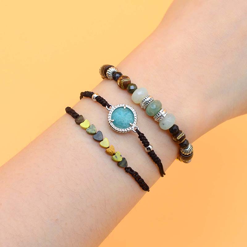 3 pcs Bohemian Style Natural Stone Bracelet Crystal pendant Adjustable Bracelet For Women & Gifts
3 pcs Bohemian Style Natural Stone Bracelet Crystal pendant Adjustable Bracelet For Women & Gifts