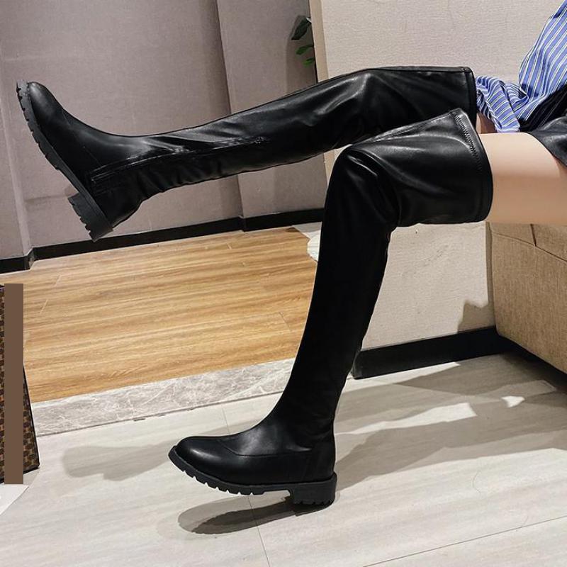 Rear Zipper Over Knee Boots Female Autumn And Winter Bottom 2020 New Boots High Leather Long 34-43, Black
Rear Zipper Over Knee Boots Female Autumn And Winter Bottom 2020 New Boots High Leather Long 34-43, Black