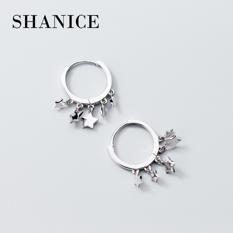 SHANICE S925 silver stars hoop earrings female Japanese wind simple five-pointed star tassel short earrings temperament
SHANICE S925 silver stars hoop earrings female Japanese wind simple five-pointed star tassel short earrings temperament
