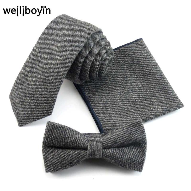 6cm Solid Tie Set 100% Wool Mens Ties Bowtie Pocket Square Hanky Narrow Ties For Men Wedding Party Suit Shirt Dress Gravata Slim
6cm Solid Tie Set 100% Wool Mens Ties Bowtie Pocket Square Hanky Narrow Ties For Men Wedding Party Suit Shirt Dress Gravata Slim