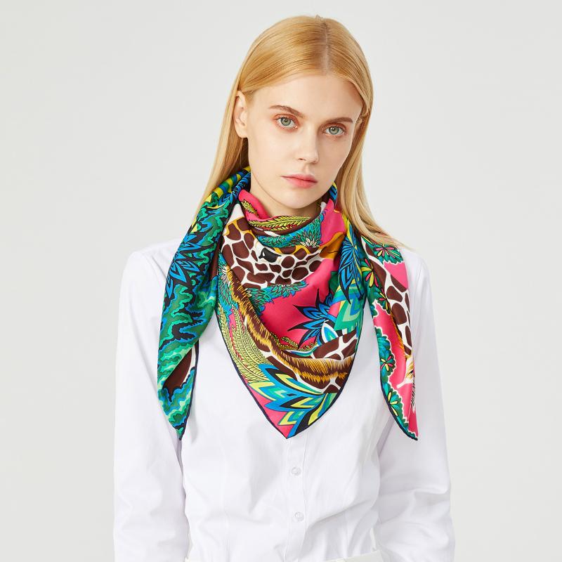 Scarves 90cm Three Giraffes Brand Scarf Women Hijab Handmade Curled Twill Silk Square Luxury Shawl Foulard Head For Ladies
Scarves 90cm Three Giraffes Brand Scarf Women Hijab Handmade Curled Twill Silk Square Luxury Shawl Foulard Head For Ladies