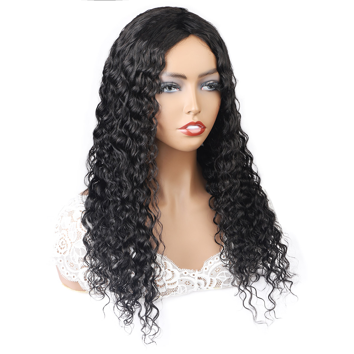 Ishow 28 30inch Mink Brazilian Long Hair Loose Deep Yaki Straight Human Hair Wigs Middle Part Peruvian Water Curly None Lace Wigs Body