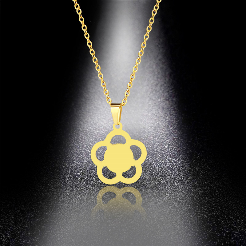 Trendy Collarbone Flower Temperament Necklace Gold-plated Necklace Female Titanium Steel Flower Female
Trendy Collarbone Flower Temperament Necklace Gold-plated Necklace Female Titanium Steel Flower Female