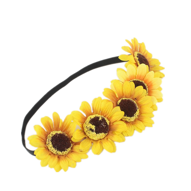Sunflower Wreath Gradient Festival Stretch Elasticity Headband Bohemian Yellow Floral Flower Crown Wedding Daisy Hairband
Sunflower Wreath Gradient Festival Stretch Elasticity Headband Bohemian Yellow Floral Flower Crown Wedding Daisy Hairband
