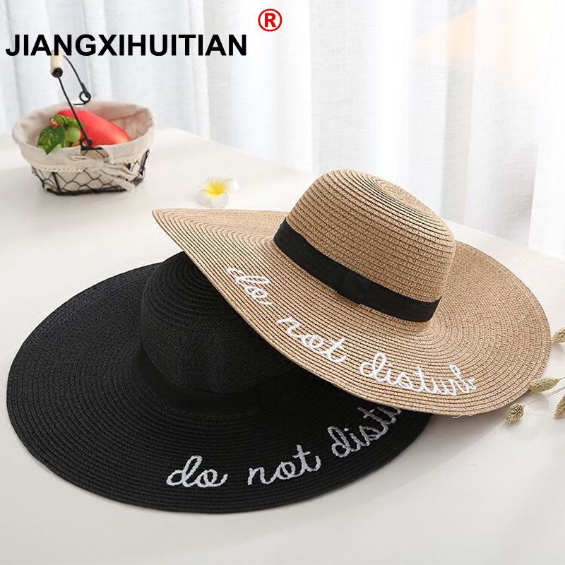 2020 Hot letter embroidery cap Big brim Ladies summer straw hat youth hats for women Shade sun hats Beach hat sale, Gray
2020 Hot letter embroidery cap Big brim Ladies summer straw hat youth hats for women Shade sun hats Beach hat sale, Gray