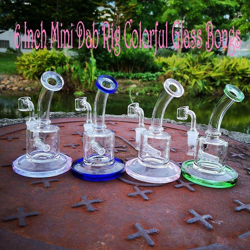 6 Inch Mini Dab Rig Colorful Thick Glass Bongs Inline Perc Water Pipes 14mm Joint Oil Rigs Small Bong With 4mm Quartz Banger
6 Inch Mini Dab Rig Colorful Thick Glass Bongs Inline Perc Water Pipes 14mm Joint Oil Rigs Small Bong With 4mm Quartz Banger