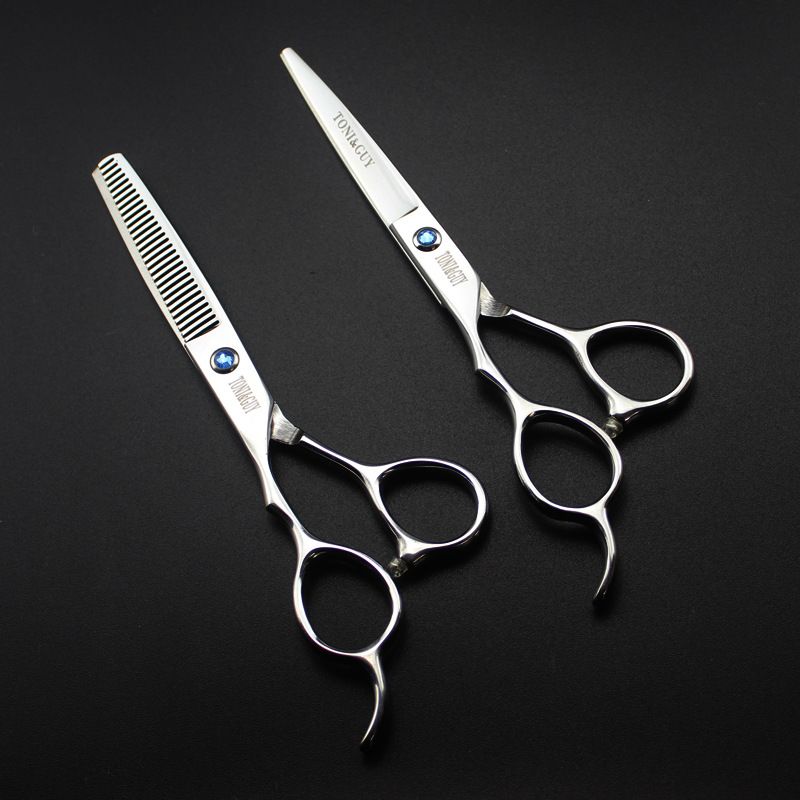 TONI&GUY left hand 6CR stainless steel 5.5 inch / 6.0 inch hair cutting / thinning scissors 62HRC hardness scissors
TONI&GUY left hand 6CR stainless steel 5.5 inch / 6.0 inch hair cutting / thinning scissors 62HRC hardness scissors