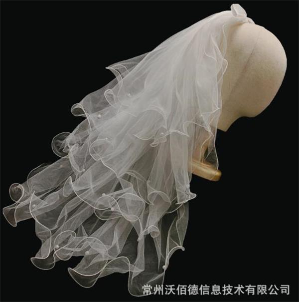 2020 Best Selling Cheap Wedding Veils Short Length Four Layer Beaded Veil Veu De Noiva Wedding Veil