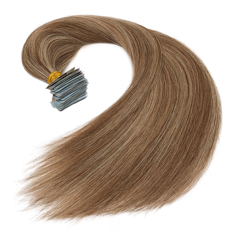 Premium Highlights Tape in Human Hair Extensions#8 color Mixed #24 Blonde color Balayage Invisiable Tape on Hair Extensions 100g/40pcs