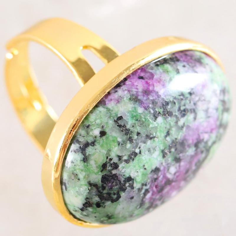 Ring Natural Stone Oval CAB Cabochon Bead Green Red Zoisite Adjustable Finger Ring Jewelry For Women Gift Z116
Ring Natural Stone Oval CAB Cabochon Bead Green Red Zoisite Adjustable Finger Ring Jewelry For Women Gift Z116