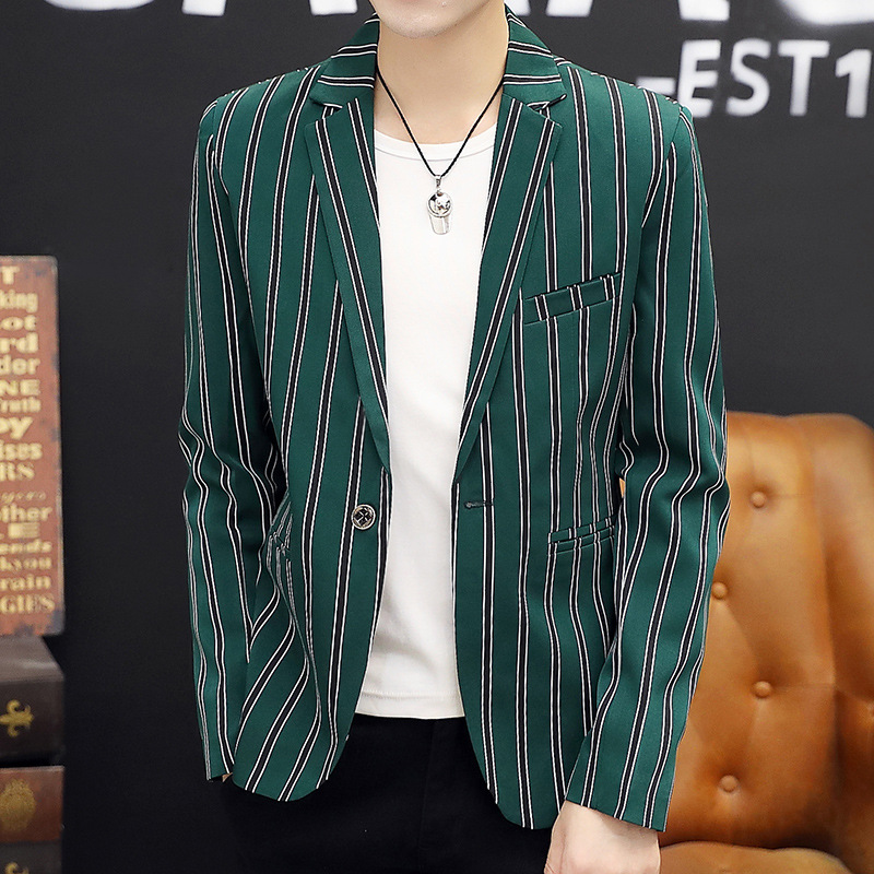 Suit Men's Korean-style Slim Fit Men Casual Suit Trend Handsome Single West Coat Spring And Autumn on Clothes, Green
Suit Men's Korean-style Slim Fit Men Casual Suit Trend Handsome Single West Coat Spring And Autumn on Clothes, Green
