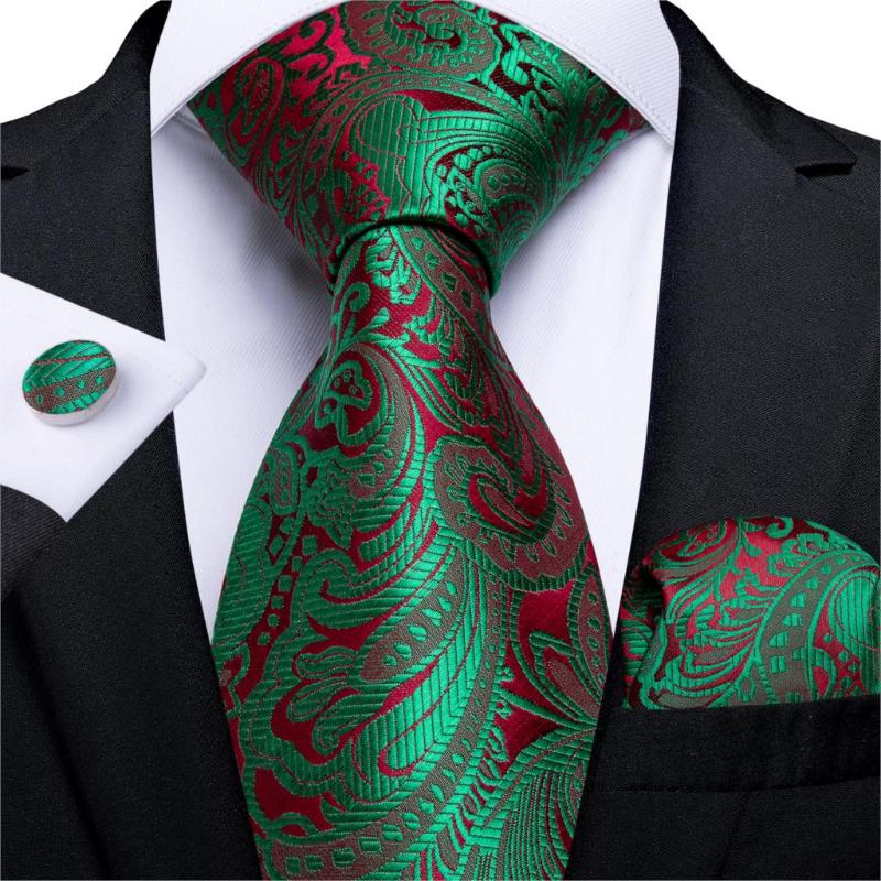 Gift Men Tie Red Green Paisley Silk Wedding Tie For Men Hanky Cufflink Fashion Set DiBanGu Business Dropshipping MJ-7280 
Gift Men Tie Red Green Paisley Silk Wedding Tie For Men Hanky Cufflink Fashion Set DiBanGu Business Dropshipping MJ-7280