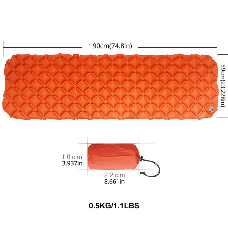 Ultralight Outdoor Inflatable Cushion Sleeping Camping Mat Sleeping Pad Mattress for Camping Hiking Backpacking Travel mattress
Ultralight Outdoor Inflatable Cushion Sleeping Camping Mat Sleeping Pad Mattress for Camping Hiking Backpacking Travel mattress
