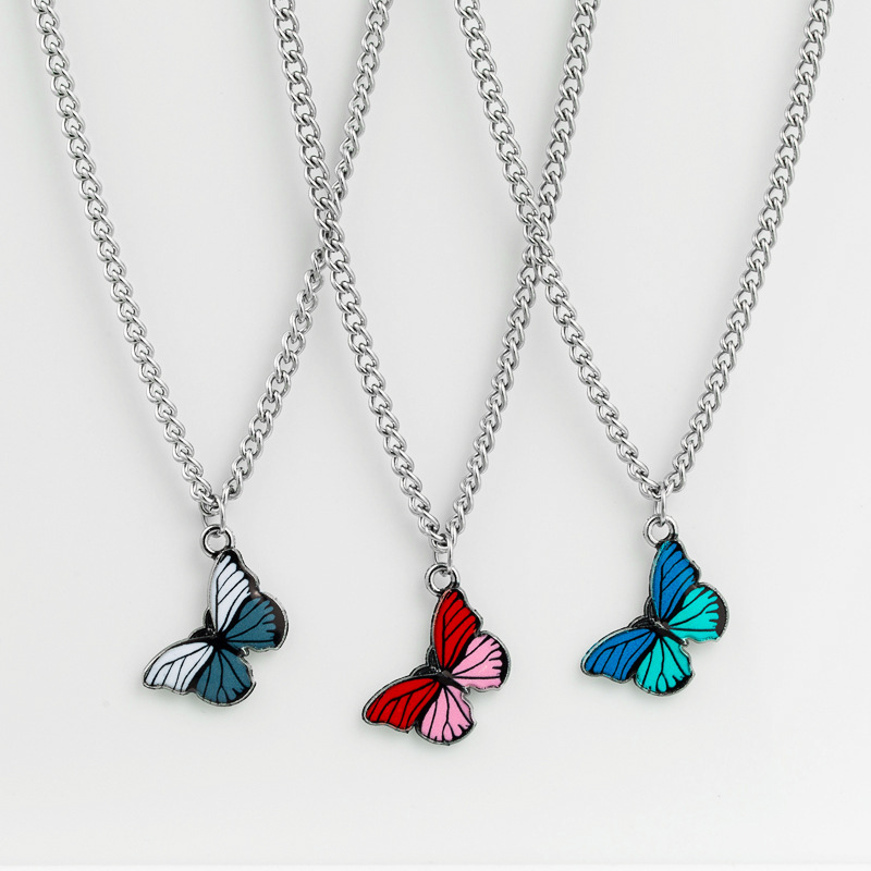 3pcs INS Color Butterfly Alloy drop oil patchwork color pendant elegant style necklace
3pcs INS Color Butterfly Alloy drop oil patchwork color pendant elegant style necklace