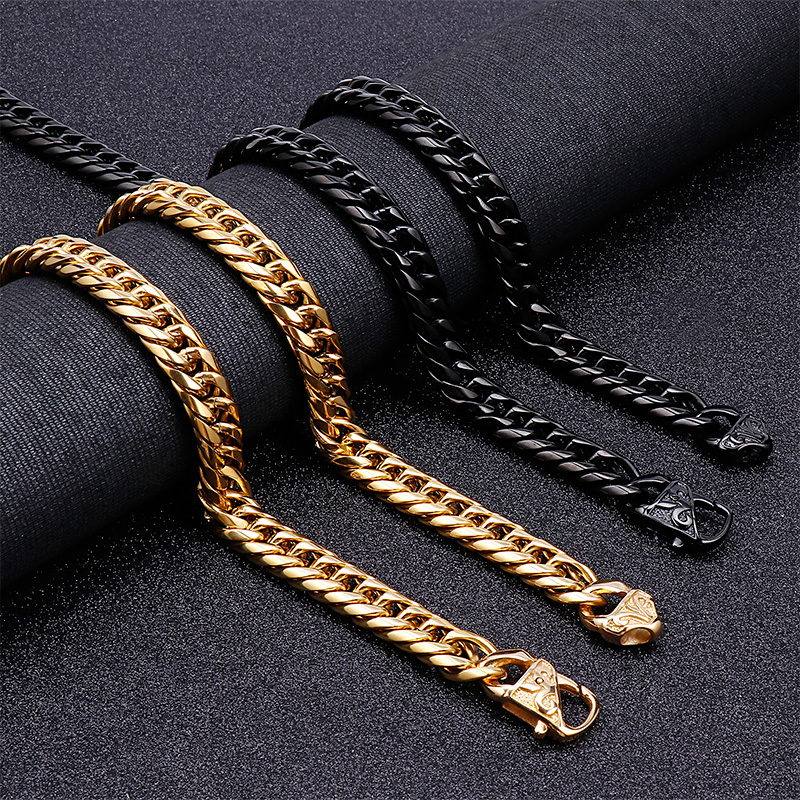 High Quality 12mm gold/black Mens punk jewelry stainless steel double curb link chain necklace bracelet 8.5''-26'' choose
High Quality 12mm gold/black Mens punk jewelry stainless steel double curb link chain necklace bracelet 8.5''-26'' choose