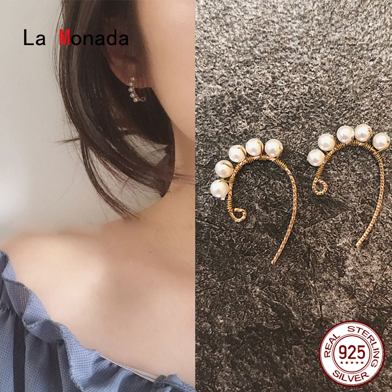 La Monada Synthetic Pearl Hoop Earrings For Women Silver 925 Minimalist Fine Women Earrings Jewelry Hoop 925 Silver
La Monada Synthetic Pearl Hoop Earrings For Women Silver 925 Minimalist Fine Women Earrings Jewelry Hoop 925 Silver