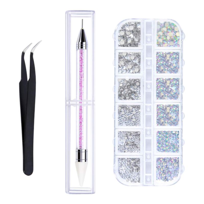 3D Crystals AB Shiny Tips Dotting Pen DIY Flat Back Craft With Tweezer Multishape Clear Nail Art Rhinestones Set Decorations
3D Crystals AB Shiny Tips Dotting Pen DIY Flat Back Craft With Tweezer Multishape Clear Nail Art Rhinestones Set Decorations