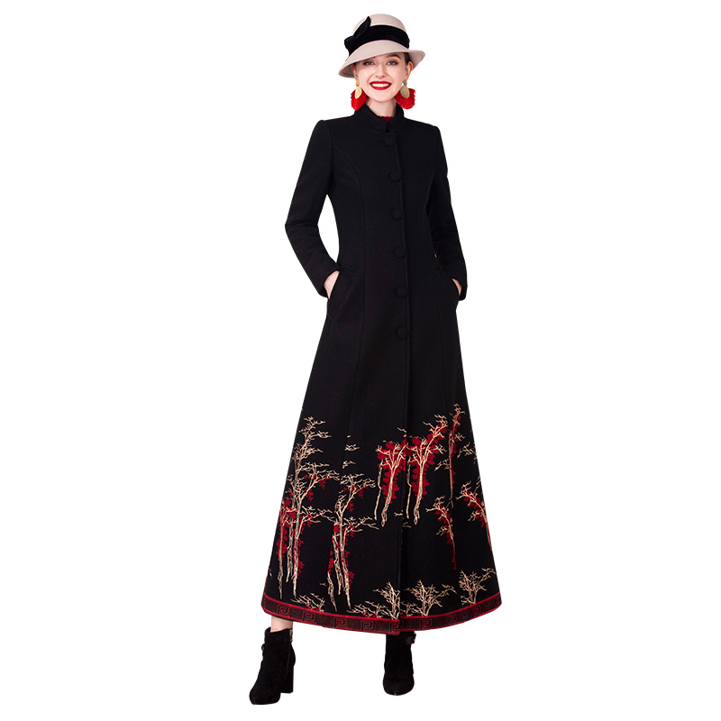 Autumn Winter Long Coat Office Lady Embroidery Pockets Luxury Trench Women Black Outwear RR10058, As pic
Autumn Winter Long Coat Office Lady Embroidery Pockets Luxury Trench Women Black Outwear RR10058, As pic