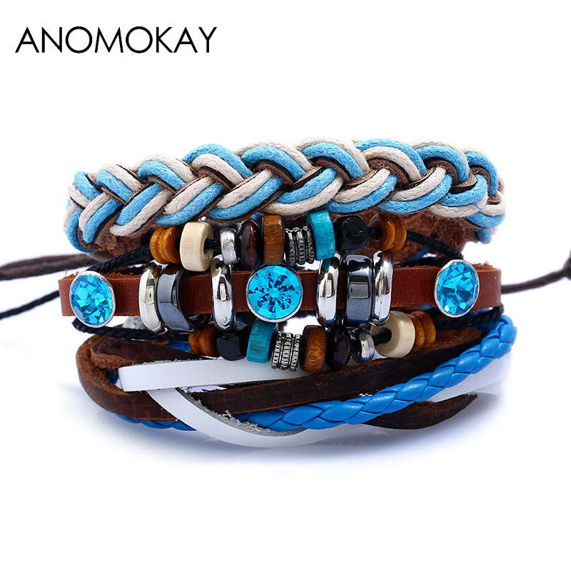 New Arrival Vintage Leather Strap Bracelet Men Multilayer Cow Leather Punk Wrap Bracelets for Men Women Rope Chain Jewelry Gift
New Arrival Vintage Leather Strap Bracelet Men Multilayer Cow Leather Punk Wrap Bracelets for Men Women Rope Chain Jewelry Gift