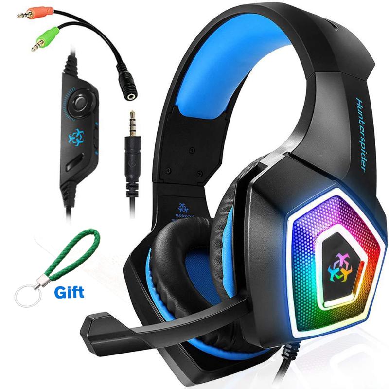 Gaming Headset Gaming Headphones Stereo Over Ear Headset Bass 3.5mm Microphone Noise Canceling 7 LED Light for Xbox One PC
Gaming Headset Gaming Headphones Stereo Over Ear Headset Bass 3.5mm Microphone Noise Canceling 7 LED Light for Xbox One PC