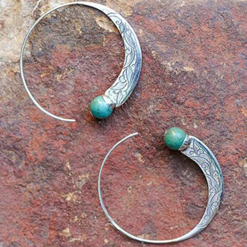 Fashion Bohemian Style Ancient Thai Silver Color Carving European Fashion Woman Party Wedding Gift Turquoises Earrings
Fashion Bohemian Style Ancient Thai Silver Color Carving European Fashion Woman Party Wedding Gift Turquoises Earrings