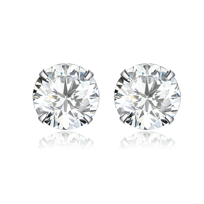 Hot Sale Vintage Wedding Stud Earrings High Quality 925 Sterling Silver Clear Cubic Zirconia 7mm Women Accessories Jewelry
Hot Sale Vintage Wedding Stud Earrings High Quality 925 Sterling Silver Clear Cubic Zirconia 7mm Women Accessories Jewelry