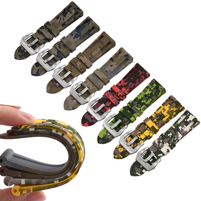 Digital Camo Sports Style Rubber Strap 20MM 22MM 24MM26MM Watch band Strap Dustproof Waterproof Watchbands For Pam Watch
Digital Camo Sports Style Rubber Strap 20MM 22MM 24MM26MM Watch band Strap Dustproof Waterproof Watchbands For Pam Watch