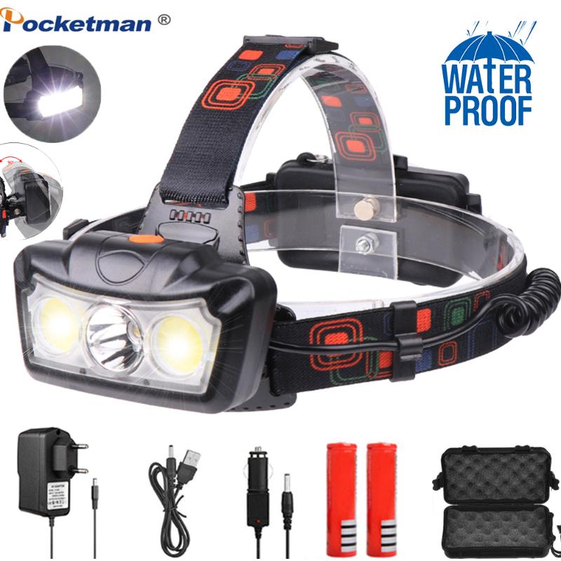 6000LM LED Headlamp T6+COB LED Headlight Head Lamp Torch Lanterna head light Use 2*18650 battery for Camping
6000LM LED Headlamp T6+COB LED Headlight Head Lamp Torch Lanterna head light Use 2*18650 battery for Camping