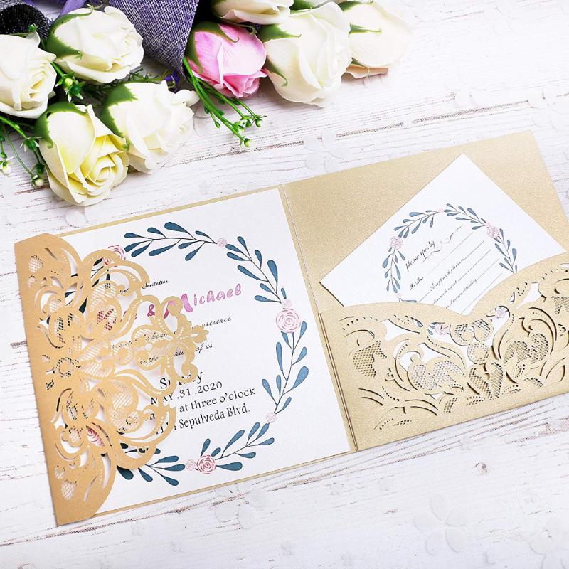PONATIA 20 PCS 3 Folds Invitation Cards for Wedding Birthday Engagement Greeting Invitation Cards+ Free RSVP Cards (Gold
PONATIA 20 PCS 3 Folds Invitation Cards for Wedding Birthday Engagement Greeting Invitation Cards+ Free RSVP Cards (Gold