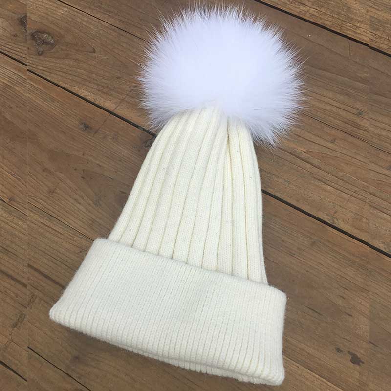 Skullies & Beanies knit ski and beanie pompon women winter pompon hat for women hat knitted winter cap fur knitted