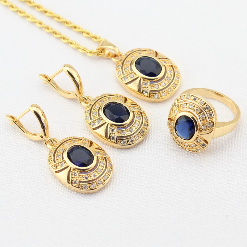 WPAITKYS Blue Stones White CZ Gold Color Jewelry Sets For Women Drop Earrings Necklace Pendant Rings Free Gift Box, As pic
WPAITKYS Blue Stones White CZ Gold Color Jewelry Sets For Women Drop Earrings Necklace Pendant Rings Free Gift Box, As pic