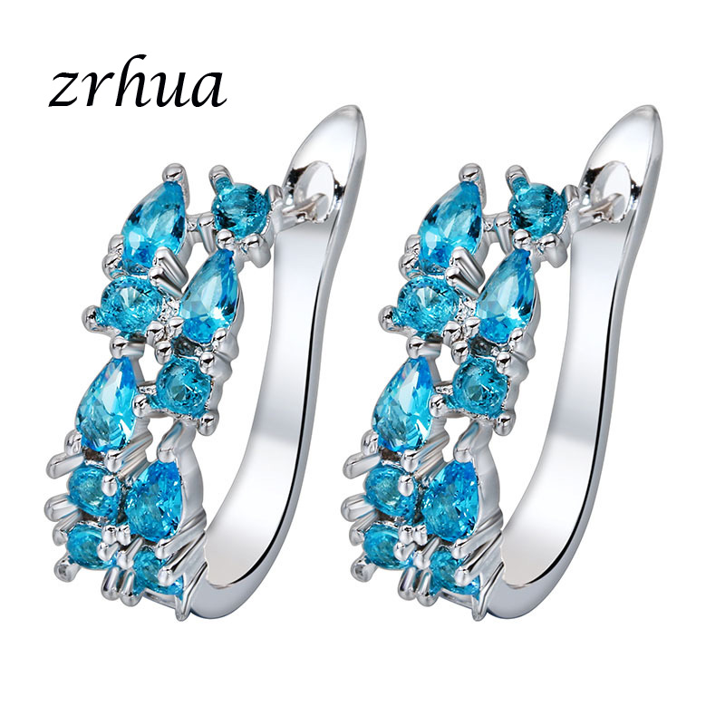 Hoop & Huggie ZRHUA Silver Color Romantic Flower Blossoms Crystal Ladies`Cute Earrings Women Jewelry Birthday Gift High Quality
Hoop & Huggie ZRHUA Silver Color Romantic Flower Blossoms Crystal Ladies`Cute Earrings Women Jewelry Birthday Gift High Quality