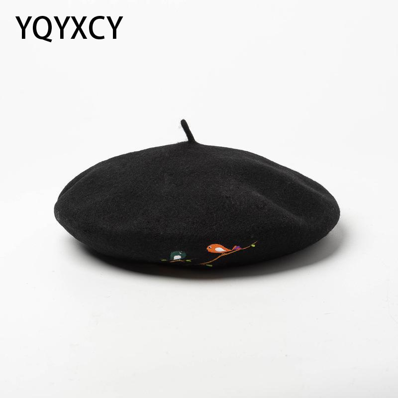 Autumn Winter Hat Women Wool Beret Birds Pattern Beret Female Boina Feminina Flat Cap Gorra Plana Winter Beanie, White
Autumn Winter Hat Women Wool Beret Birds Pattern Beret Female Boina Feminina Flat Cap Gorra Plana Winter Beanie, White