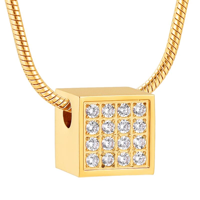 Vintage crystal inlay luck Cube Pendant urn Necklace for Loved One Cremation Ashes Keepsake Jewelry secret stash safe gift
Vintage crystal inlay luck Cube Pendant urn Necklace for Loved One Cremation Ashes Keepsake Jewelry secret stash safe gift