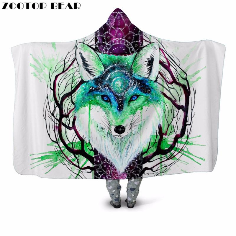 Wolf 3D Printed Plush Hooded Blanket for Adult Fashion Youth Warm Wearable Couch Fleece Throw Blanket Home Office Washable Cloak
Wolf 3D Printed Plush Hooded Blanket for Adult Fashion Youth Warm Wearable Couch Fleece Throw Blanket Home Office Washable Cloak