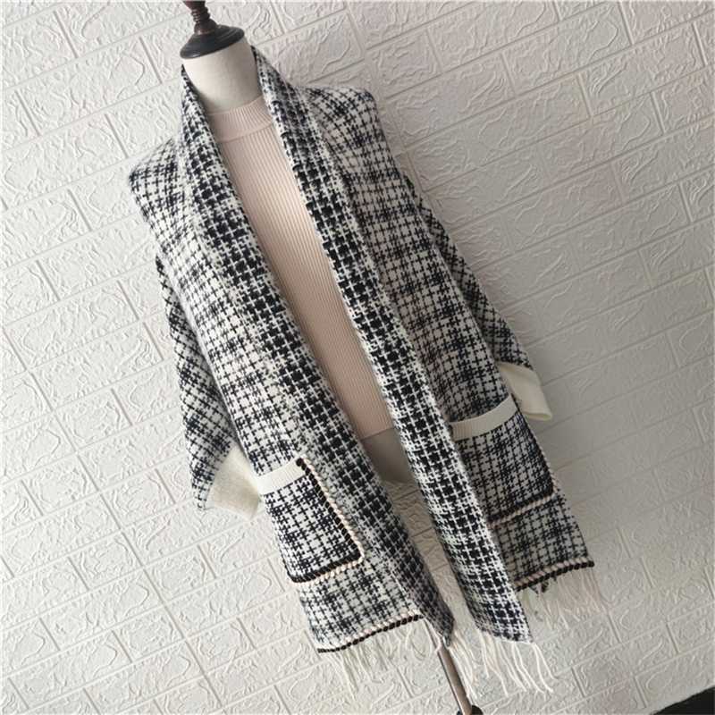 Poncho Cape Autumn Winter Can Wear Shawl Scarf Dual-use Plaid With Sleeves All-match Thick Tassel Cloak Female
Poncho Cape Autumn Winter Can Wear Shawl Scarf Dual-use Plaid With Sleeves All-match Thick Tassel Cloak Female