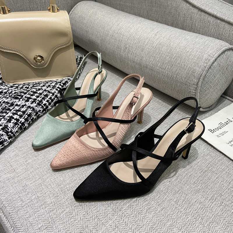 kmeioo summer fashion shoes woman pointed toe high heels slingbacks pumps back strap sandals casual concise thin heels stiletto, Black
kmeioo summer fashion shoes woman pointed toe high heels slingbacks pumps back strap sandals casual concise thin heels stiletto, Black