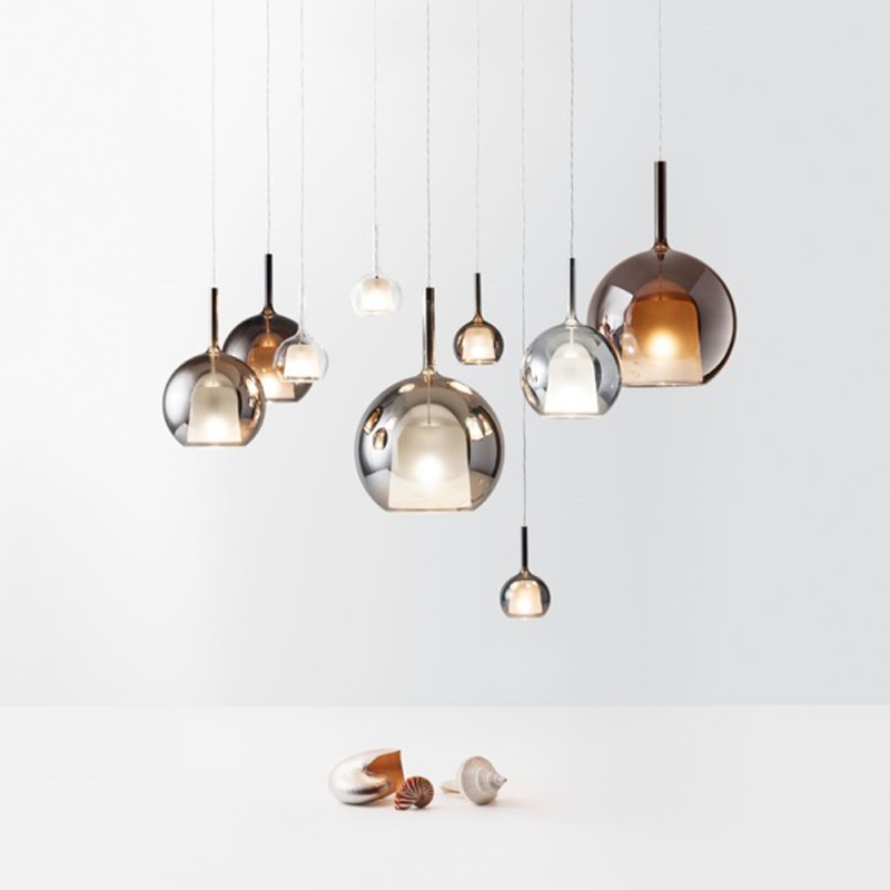 Nordic Modern LED Pendant Lamps Creative Water Droplets Stained Glass Hanging Lamp for Restaurant Livingroom Bedroom Deco