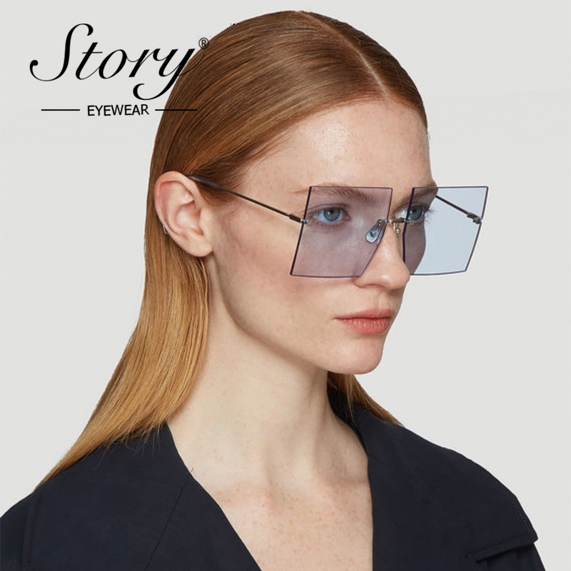 Story Fashion Rimless Oversized Sunglasses Women 2020 Brand Designer Ocean Blue Lens Square Sun Glasses Shade for Female S3470D
Story Fashion Rimless Oversized Sunglasses Women 2020 Brand Designer Ocean Blue Lens Square Sun Glasses Shade for Female S3470D
