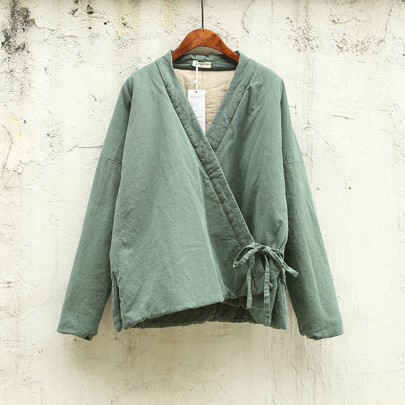 Women Cotton Linen Padded Coats Early Winter Jacket Female Loose Chinese clothing Bat Sleeve Overcoat Outwear String Solid Color, Dark grey
Women Cotton Linen Padded Coats Early Winter Jacket Female Loose Chinese clothing Bat Sleeve Overcoat Outwear String Solid Color, Dark grey