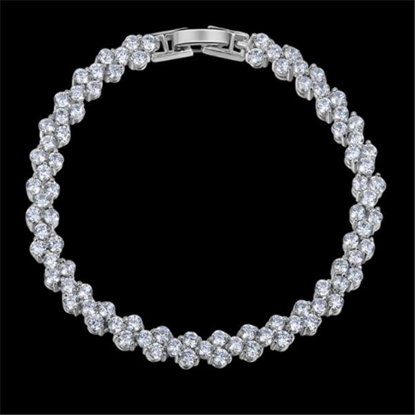 Luxury Shining Crystal Bracelets Genuine 925 Sterling Silver Charms Bracelet Diamond Roman Tennis Link Bracelet Jewelry a634
Luxury Shining Crystal Bracelets Genuine 925 Sterling Silver Charms Bracelet Diamond Roman Tennis Link Bracelet Jewelry a634