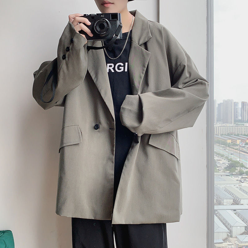2020 Spring And Autumn New Youth Fashion Men's Loose Solid Color Two-button Suit Fashion Casual All-match Top Gray/black
2020 Spring And Autumn New Youth Fashion Men's Loose Solid Color Two-button Suit Fashion Casual All-match Top Gray/black