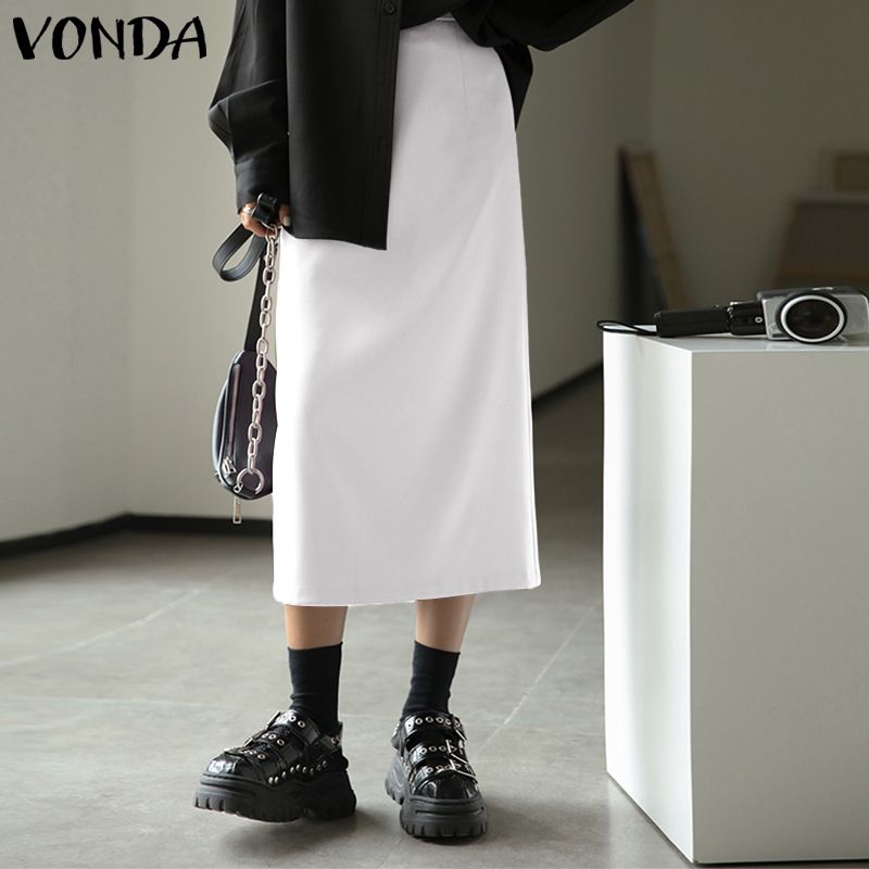 Women Skirts Split Long Pencil Skirts Plus Size VONDA Sexy High Waist Formal Work Casual Back Women'Bottoms, Black 
Women Skirts Split Long Pencil Skirts Plus Size VONDA Sexy High Waist Formal Work Casual Back Women'Bottoms, Black