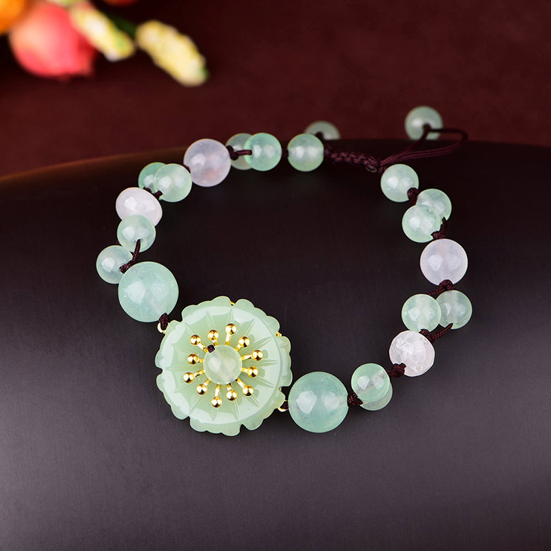 Handmade Natural Green Stone Charms Bracelet Fashion Ethnic Braided Flower Bracelet Jewelry For Women Adjustable Gifts
Handmade Natural Green Stone Charms Bracelet Fashion Ethnic Braided Flower Bracelet Jewelry For Women Adjustable Gifts