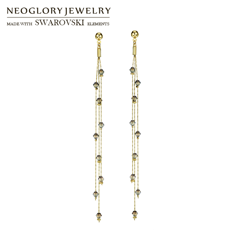 Neoglory Crystal Long Drop Earrings Geometric Tassels Style For Trendy Glaring Trendy Embellished With Crystals From 
Neoglory Crystal Long Drop Earrings Geometric Tassels Style For Trendy Glaring Trendy Embellished With Crystals From