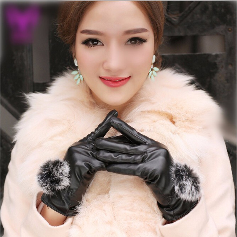 New Fashion Fur Winter Gloves Ball PU Leather Mittens Winter Gloves Women's Mittens Soft Driving guantes
New Fashion Fur Winter Gloves Ball PU Leather Mittens Winter Gloves Women's Mittens Soft Driving guantes