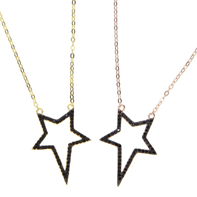2020 fashion top quality pendant Necklaces for women Shiny big Star Necklace with black cz paved 925 Sterling Silver Jewelry
2020 fashion top quality pendant Necklaces for women Shiny big Star Necklace with black cz paved 925 Sterling Silver Jewelry
