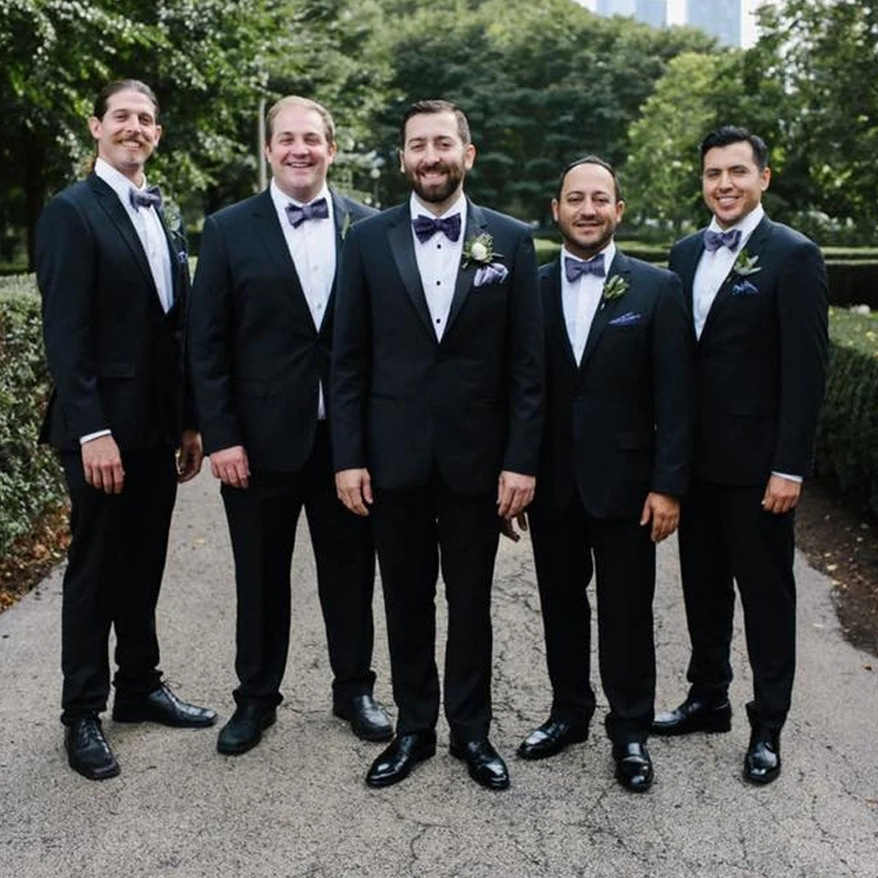 handsome black men wedding tuxedos one button peaked lapel formal groom wear 2 pieces business work blazer jacketpants